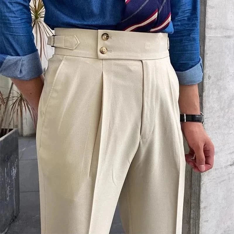 Double Button Italian Suit Pants