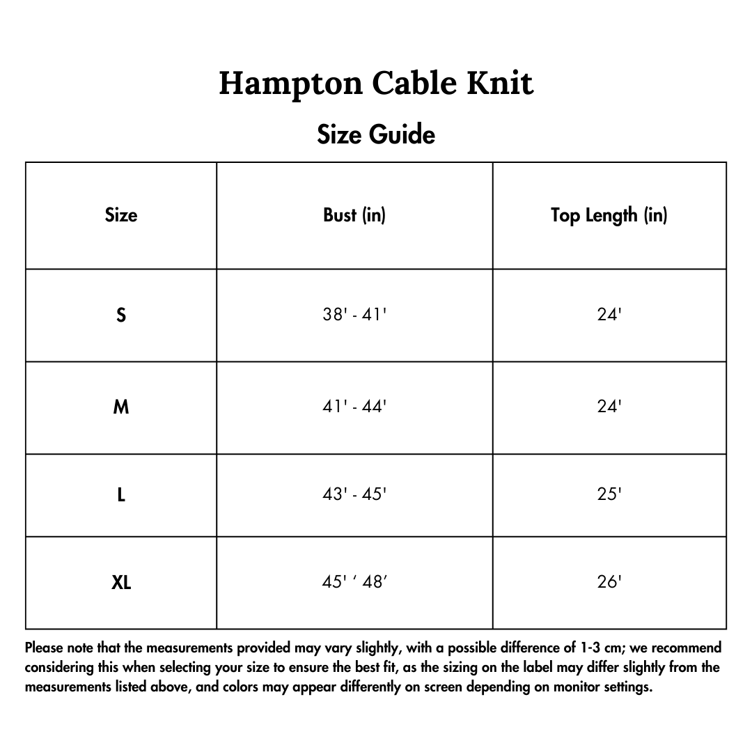 Hampton Cable Knit